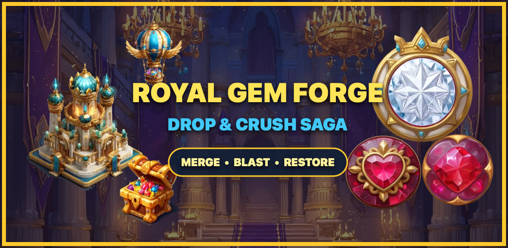Royal Gem Forge: Drop & Crush Feature Artwork